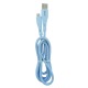 Кабель iPhone Lightning Mietubl MTB-DCULF08 3A силиконовый голубой 1м - фото 1