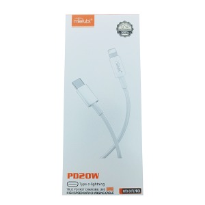 Кабель iPhone PD Type-C to Lightning Mietubl MTB-DCTLPD01 3A/PD20W белый 1м - фото