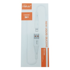 Кабель iPhone Lightning Mietubl MTB-DCULF08 3A силиконовый белый 1м - фото