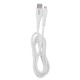 Кабель iPhone Lightning Mietubl MTB-DCULF08 3A силиконовый белый 1м - фото 1