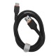 Кабель Type-C Mietubl MTB-DCUTF03 3A/60W тканевый черный 1м - фото 1