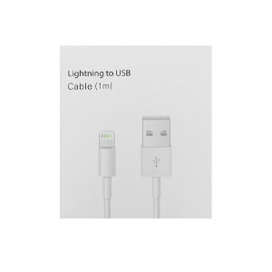 Кабель iPhone Lightning Foxcon (NO L) белый 1м в уп. - фото