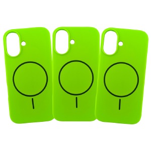 Накладка MagSafe COLOR для iPhone 12 Neon green - фото