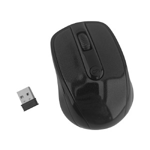 Компьютерная мышка беспроводная 3100 4 кнопки/USB 2.4GHz блистер черная - фото