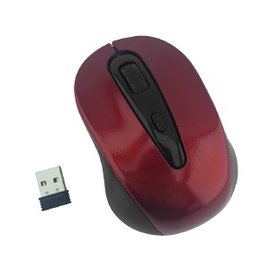 Компьютерная мышка беспроводная 3000 4 кнопки/USB 2.4GHz блистер черно-красная - фото