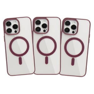 Накладка Color TPU MagSafe iPhone 16 Pro Bordo - фото