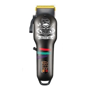 Машинка VGR V-699 для стрижки/акумулятор/4 насадки/LED дисплей чорна - фото