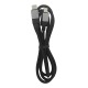 Кабель iPhone PD Type-C to Lightning Hoco X110 27W нейлоновий чорний 1м - фото 1