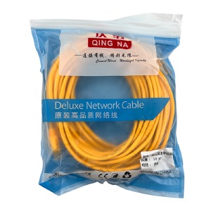 LAN кабель інтернет 10м cat5 AG (high quality) жовтий - фото