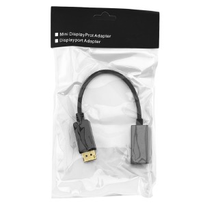 Display Port (тато) - HDMI (мама) конвертер  чорний - фото