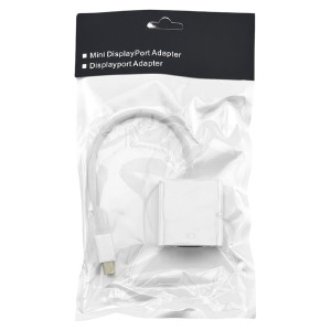 mini Display Port (тато) - VGA (мама) конвертер білий - фото