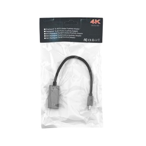 mini Display Port (тато) - HDMI (мама) конвертер чорний with IC - фото