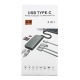 Type-C - RJ45+2хPD+USB3.0х3+SD+TF конвертер 8в1 сталевий - фото 1