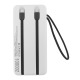 Power bank/Павербанк 20000mA Gerlax GP-224P 1USB/3A/PD/22.5W/LED дисплей/кабель 2в1(Type-C/Lightning) білий - фото 2