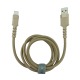 Кабель Type-C Gerlax GD-66TG 6A/120W/QC3.0 тканинний  молочний 1м - фото 1