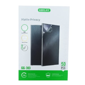 Гідрогелева плівка Gerlax GG-303 Matte Privacy TPU матова антишпигун упаковка 50шт - фото