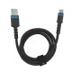 Кабель Type-C Gerlax GD-66T 6A/120W/QC3.0 тканинний чорний 1м - фото 1