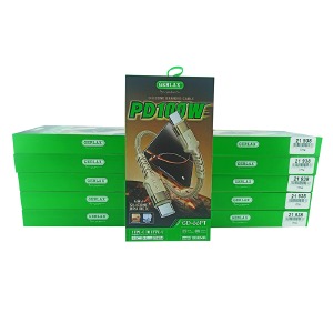 `SET кабелів Type-C to Type-C Gerlax GD-66PT  6A/PD100W/QC3.0 тканинний молочний 1м (10ШТ!!!+1ШТ ПОДАРУНОК) - фото