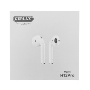 Bluetooth Air Pods Gerlax H12 Pro TWS/BT5.4/25mAh/300mAh білі - фото