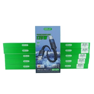 `SET кабелів Type-C Gerlax GD-66T 120W/QC3.0 силіконовий чорний 1м (10ШТ!!!+1ШТ ПОДАРУНОК) - фото