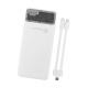 Power bank/Павербанк 10000mA Konfulon A38Q PD20W/кабель Type-C to Type-C 22.5W та Lightning 15W білий - фото 1