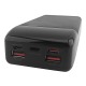 Power bank/Павербанк 30000mA Konfulon P30Q 2USB/22.5W/PD20W/QC3.0/LED дисплей чорний - фото 2