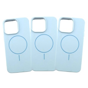 Накладка MagSafe COLOR для iPhone 15 Pro Max Light blue - фото