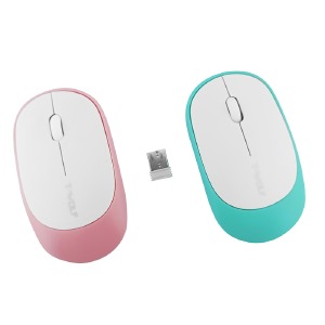 Комп'ютерна мишка бездротова T-Wolf TF770 3 кнопки/USB 2.4GHz/1000DPI в т.у (рожева/блакитна) - фото