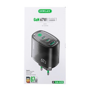 Блочок USB Gerlax GA-42S 1USB/2PD/67W/GaN - фото