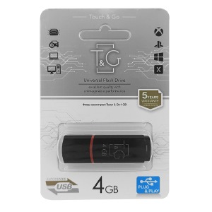 USB 4GB 2.0 T&G 011 classic чорна - фото