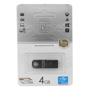 USB 4GB 2.0 T&G 117 metall series чорна - фото