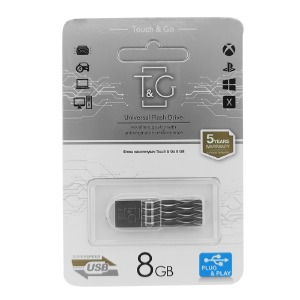 USB 8GB 2.0 T&G 103 metall сталева - фото