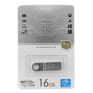 USB 16GB 2.0 T&G 026 metal Series срібна - фото