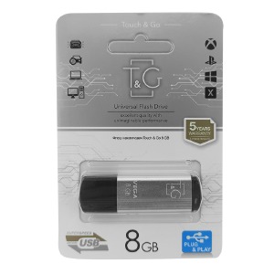 USB 8GB 2.0 T&G 121 Vega series срібна - фото