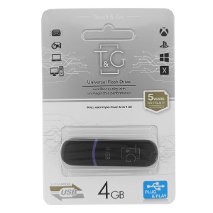 USB 4GB 2.0 T&G 012 Jet series чорна - фото