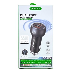 АЗУ USB блочок Gerlax GC-19S 3A/1USB/PD сірий - фото