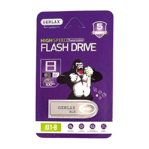 USB 8GB 2.0 Gerlax U1-8 metal Series сталева - фото