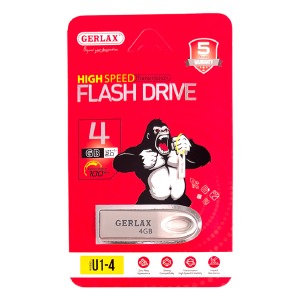 USB 4GB 2.0 Gerlax U1-4 metal Series сталева - фото