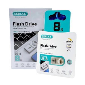`SET USB 8GB 3.0 Gerlax U5-8 metal Series сталева (коротка) (19ШТ!!!+1ШТ ПОДАРУНОК) - фото