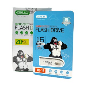 `SET USB 16GB 2.0 Gerlax U1-16 metal Series сталева (19ШТ!!!+1ШТ ПОДАРУНОК) - фото