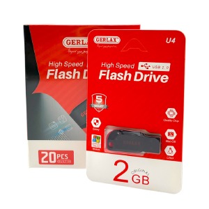 `SET USB 2GB 2.0 Gerlax U4-2 чорно-червона (19ШТ!!!+1ШТ ПОДАРУНОК) - фото