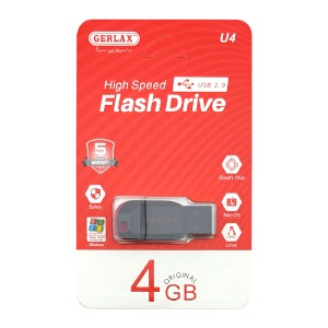 USB 4GB 2.0 Gerlax U4-4 чорно-червона - фото