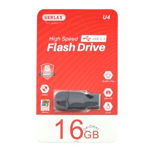 USB 16GB 2.0 Gerlax U4-16 чорно-червона - фото