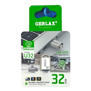 USB 32GB 3.0 Gerlax U32 metal Series сталева (коротка) - фото