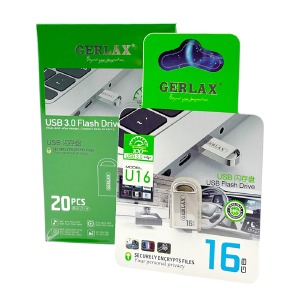 `SET USB 16GB 2.0 Gerlax U16 metal Series сталева (коротка) (19ШТ!!!+1ШТ ПОДАРУНОК) - фото