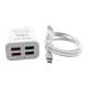 МЗП microUSB Gerlax A30V 10A/4USB/QC3.0 білий 1м - фото 1