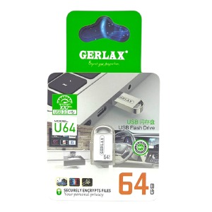 USB 64GB 3.0 Gerlax U64 metal Series сталева (коротка) - фото
