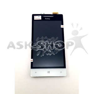 Дисплей для телефона HTC Windows Phone 8s/A620e, белый, с тачскрином, модуль - фото