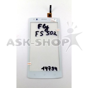 Сенсор (Touchscreen) Fly FS502 белый - фото