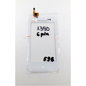 Сенсор (Touchscreen) Lenovo A390 6 pin белый - фото